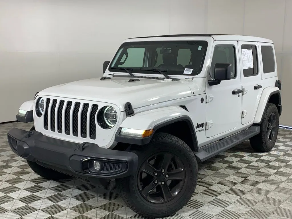 White 2022 Jeep Wrangler Unlimited Sahara Altitude for sale in Morrow, GA