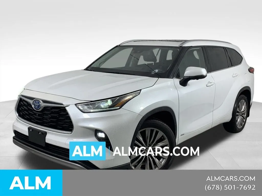 Gray 2023 Toyota Highlander Hybrid Platinum for sale in Morrow, GA