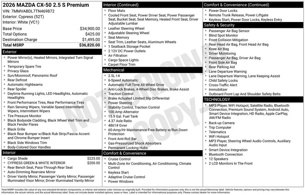 2026 Mazda CX-50 Premium - Photo 35