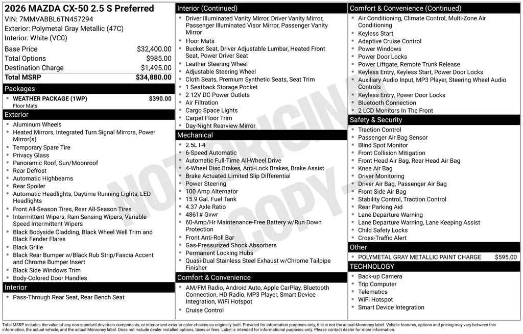 2026 Mazda CX-50 Preferred - Photo 34