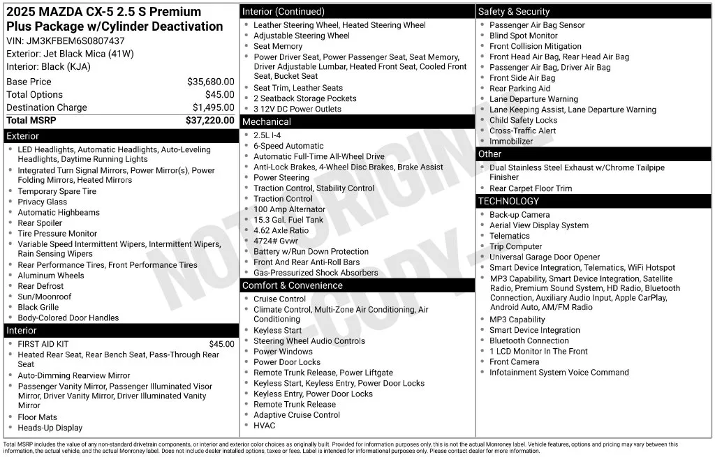 2025 Mazda CX-5 S Premium Plus package - Photo 35