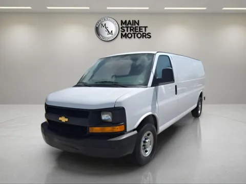 White 2013 Chevrolet Express 3500 Cargo Extended Van 3D for sale in Portage, IN
