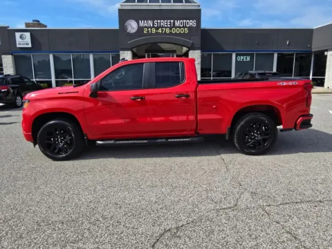 Red 2024 Chevrolet Silverado 1500 Double Cab Custom Pickup 4D 6 1/2 ft for sale in Portage, IN