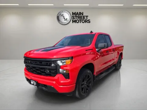 Red 2024 Chevrolet Silverado 1500 Double Cab Custom Pickup 4D 6 1/2 ft for sale in Portage, IN