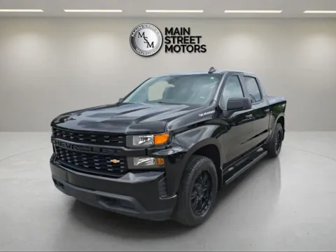 Black 2021 Chevrolet Silverado 1500 Crew Cab Custom Pickup 4D 5 3/4 ft for sale in Portage, IN