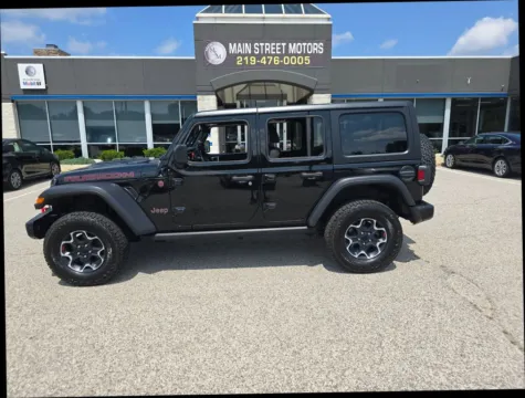 Black 2023 Jeep Wrangler Unlimited Rubicon Sport Utility 4D for sale in Portage, IN