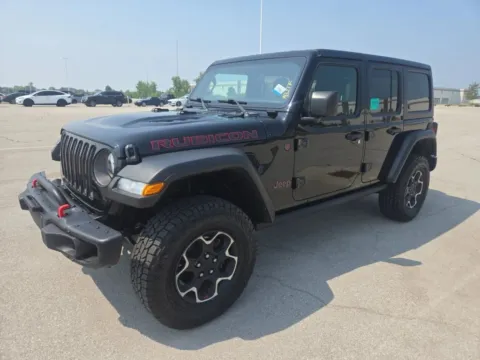 Black 2023 Jeep Wrangler Unlimited Rubicon Sport Utility 4D for sale in Portage, IN