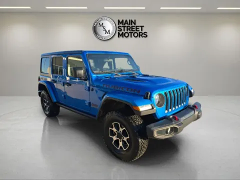 Blue 2021 Jeep Wrangler Unlimited Rubicon Sport Utility 4D for sale in Portage, IN