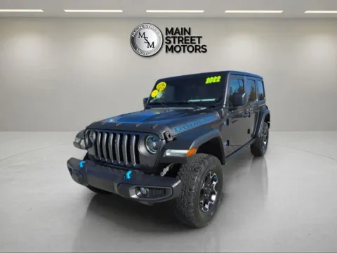 Gray 2022 Jeep Wrangler Unlimited 4xe Rubicon 4xe Sport Utility 4D for sale in Portage, IN