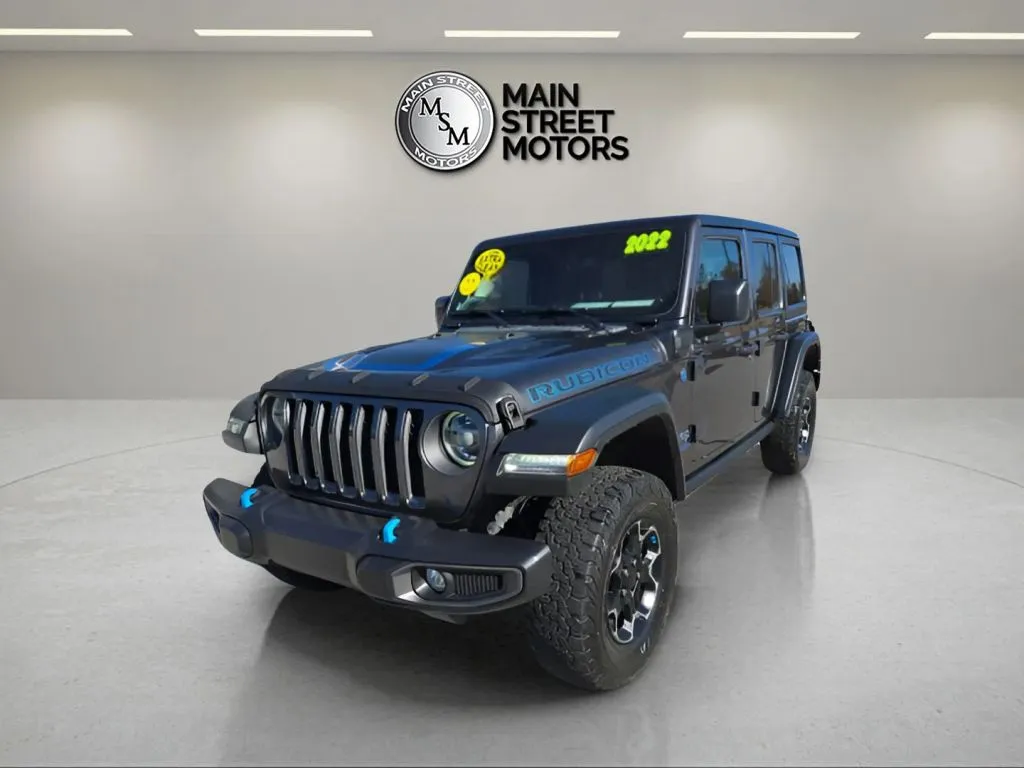 Gray 2022 Jeep Wrangler Unlimited 4xe Rubicon 4xe Sport Utility 4D for sale in Portage, IN