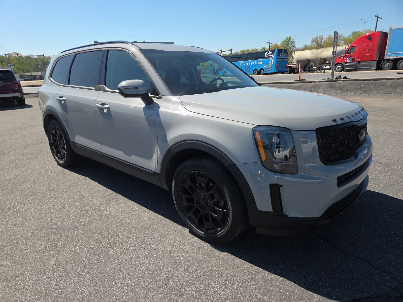 Gray 2021 Kia Telluride EX AWD for sale in Hamburg, PA