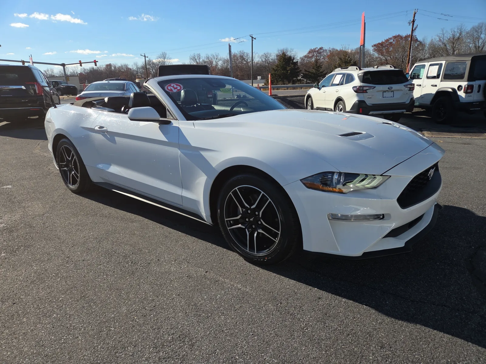 White 2023 Ford Mustang EcoBoost Premium for sale in Hamburg, PA