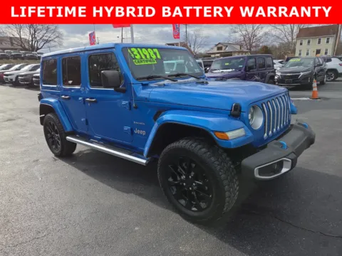 Blue 2023 Jeep Wrangler 4xe Sahara for sale in Hamburg, PA