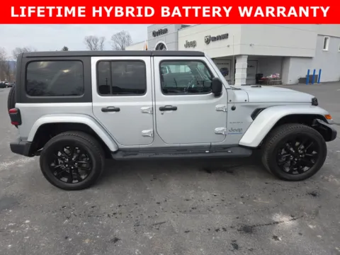 Silver 2023 Jeep Wrangler 4xe Sahara for sale in Hamburg, PA
