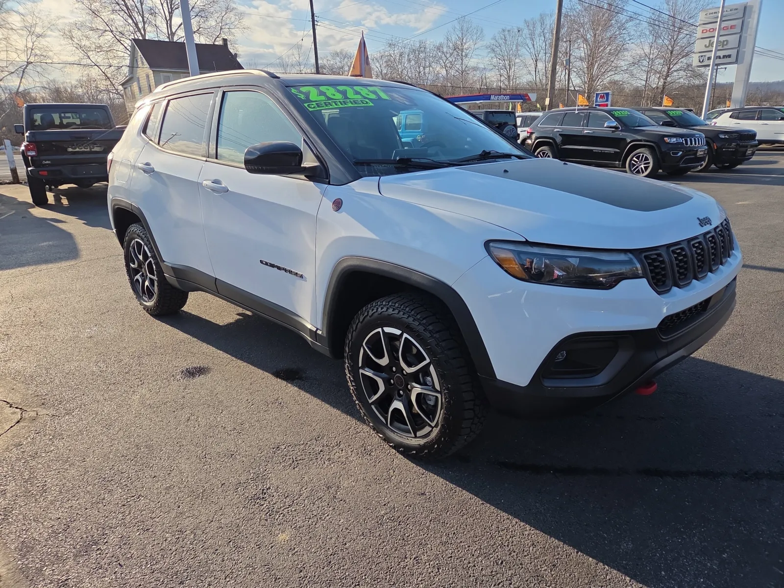 White 2025 Jeep Compass Trailhawk for sale in Hamburg, PA