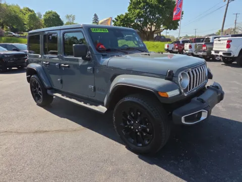 Blue 2025 Jeep Wrangler 4xe Sahara for sale in Hamburg, PA