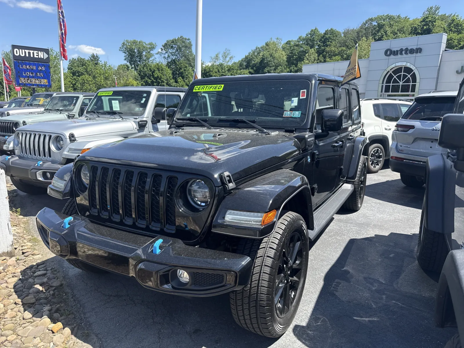 Black 2021 Jeep Wrangler 4xe Unlimited Sahara High Altitude for sale in Hamburg, PA