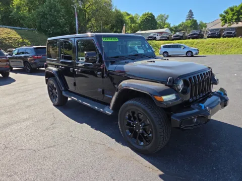 Black 2021 Jeep Wrangler 4xe Unlimited Sahara High Altitude for sale in Hamburg, PA