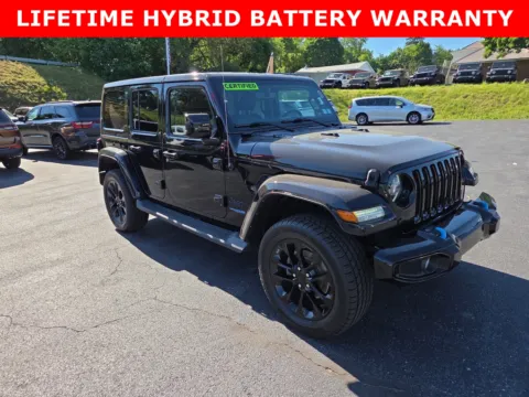Black 2021 Jeep Wrangler 4xe Unlimited Sahara High Altitude for sale in Hamburg, PA