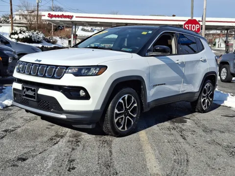 White 2022 Jeep Compass Limited 4x4 for sale in Allentown, PA