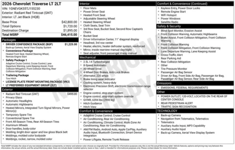 Photos of 2026 Chevrolet Traverse LT for sale in Omaha, NE at Gregg Young Chevrolet - Omaha