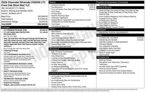 Photos of 2026 Chevrolet Silverado 2500HD LTZ for sale in Omaha, NE at Gregg Young Chevrolet - Omaha