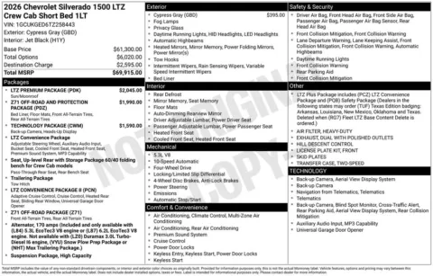 Photos of 2026 Chevrolet Silverado 1500 LTZ for sale in Omaha, NE at Gregg Young Chevrolet - Omaha