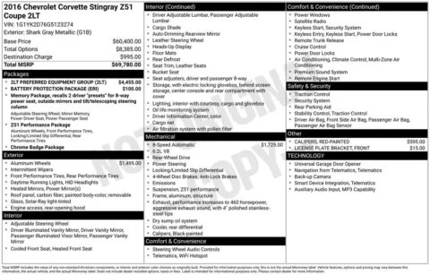 Photos of 2016 Chevrolet Corvette Stingray Z51 for sale in Omaha, NE at Gregg Young Chevrolet - Omaha