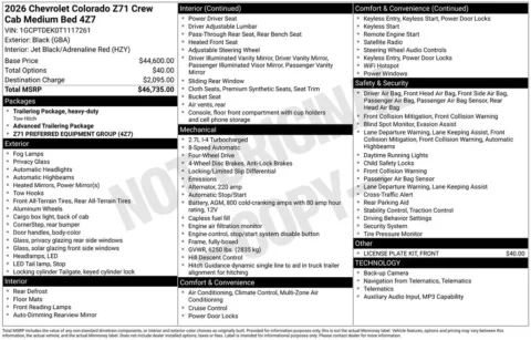 Photos of 2026 Chevrolet Colorado Z71 for sale in Omaha, NE at Gregg Young Chevrolet - Omaha