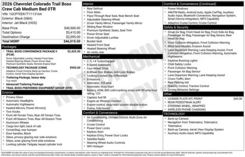 Photos of 2026 Chevrolet Colorado Trail Boss for sale in Omaha, NE at Gregg Young Chevrolet - Omaha