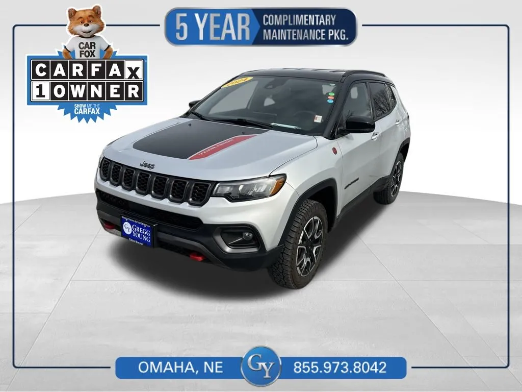 Silver 2024 Jeep Compass Trailhawk for sale in Omaha, NE