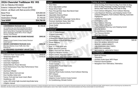 Photos of 2026 Chevrolet TrailBlazer RS for sale in Omaha, NE at Gregg Young Chevrolet - Omaha