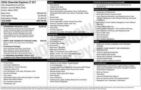 Photos of 2026 Chevrolet Equinox LT for sale in Omaha, NE at Gregg Young Chevrolet of Omaha