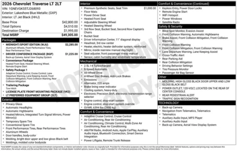 Photos of 2026 Chevrolet Traverse LT for sale in Omaha, NE at Gregg Young Chevrolet - Omaha