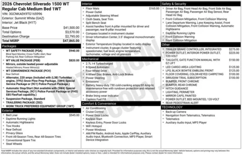 Photos of 2026 Chevrolet Silverado 1500 WT for sale in Omaha, NE at Gregg Young Chevrolet - Omaha