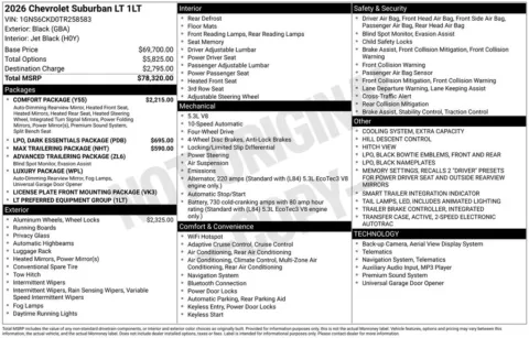 Photos of 2026 Chevrolet Suburban LT for sale in Omaha, NE at Gregg Young Chevrolet of Omaha