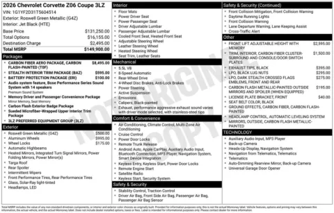 Photos of 2026 Chevrolet Corvette Z06 for sale in Omaha, NE at Gregg Young Chevrolet of Omaha