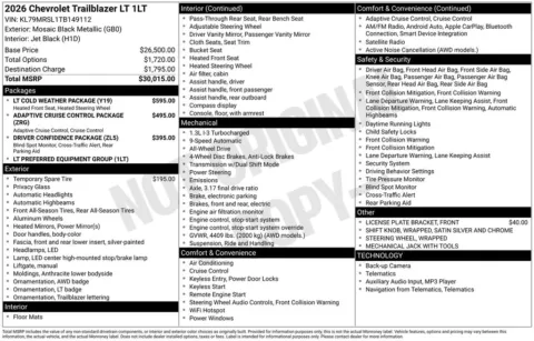 Photos of 2026 Chevrolet TrailBlazer LT for sale in Omaha, NE at Gregg Young Chevrolet - Omaha