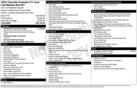 Photos of 2026 Chevrolet Colorado Z71 for sale in Omaha, NE at Gregg Young Chevrolet of Omaha