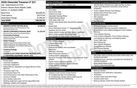 Photos of 2026 Chevrolet Traverse LT for sale in Omaha, NE at Gregg Young Chevrolet of Omaha