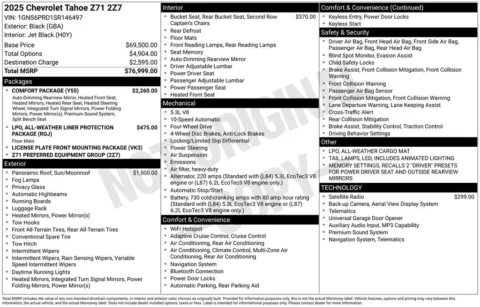 Photos of 2025 Chevrolet Tahoe Z71 for sale in Omaha, NE at Gregg Young Chevrolet of Omaha