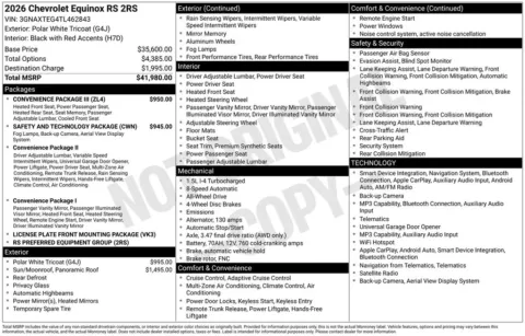 Photos of 2026 Chevrolet Equinox RS for sale in Omaha, NE at Gregg Young Chevrolet of Omaha