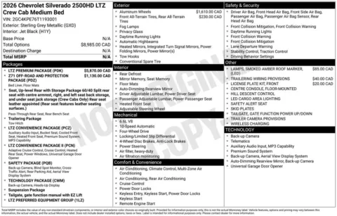 Photos of 2026 Chevrolet Silverado 2500HD LTZ for sale in Omaha, NE at Gregg Young Chevrolet of Omaha