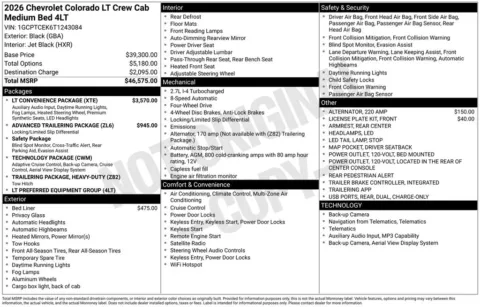 Photos of 2026 Chevrolet Colorado LT for sale in Omaha, NE at Gregg Young Chevrolet of Omaha