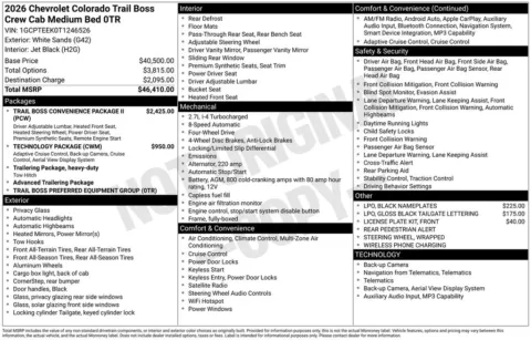 Photos of 2026 Chevrolet Colorado Trail Boss for sale in Omaha, NE at Gregg Young Chevrolet of Omaha
