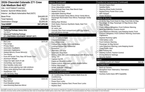Photos of 2026 Chevrolet Colorado Z71 for sale in Omaha, NE at Gregg Young Chevrolet of Omaha