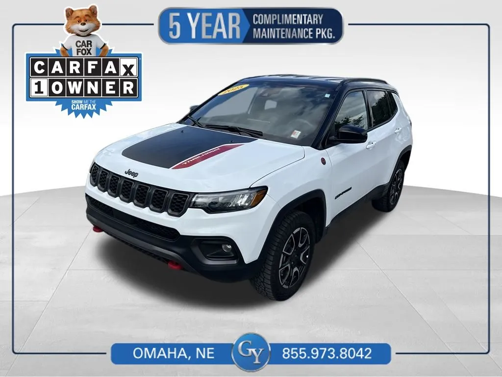 White 2025 Jeep Compass Trailhawk for sale in Omaha, NE