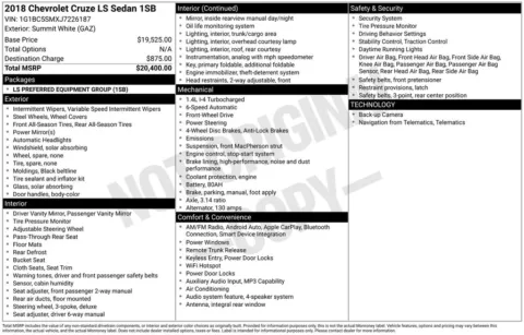 Photos of 2018 Chevrolet Cruze LS for sale in Omaha, NE at Gregg Young Chevrolet of Omaha
