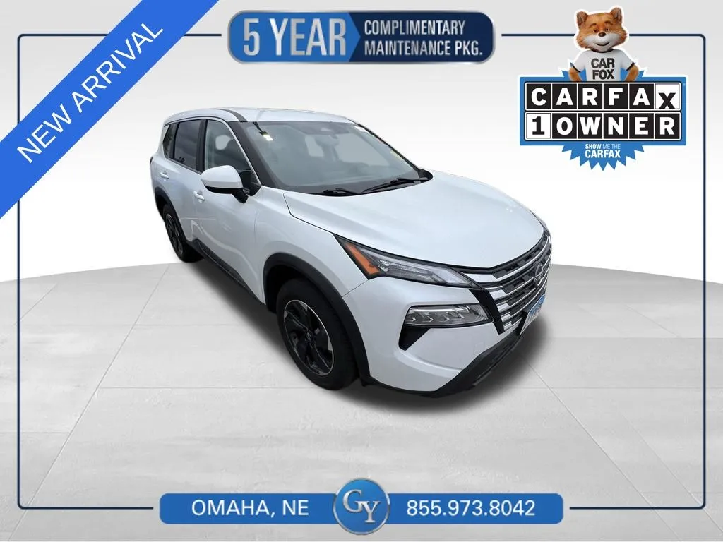 White 2024 Nissan Rogue SV for sale in Omaha, NE