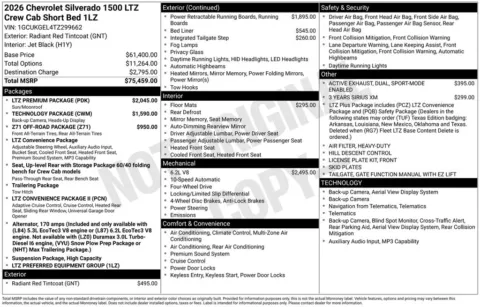 Photos of 2026 Chevrolet Silverado 1500 LTZ for sale in Omaha, NE at Gregg Young Chevrolet of Omaha